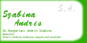 szabina andris business card